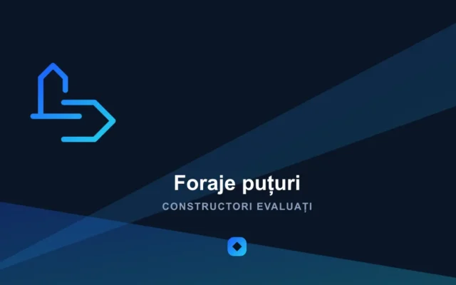 Ilustrație foraje puturi — Constructori Evaluați
