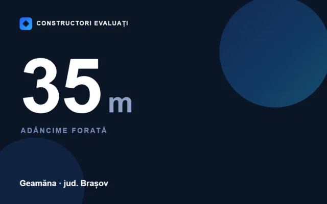 Foraj de 35 m în Geamăna — fișa lucrării Constructori Evaluați