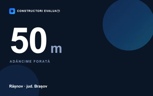 Foraj de 50 m în Râșnov — fișa lucrării Constructori Evaluați
