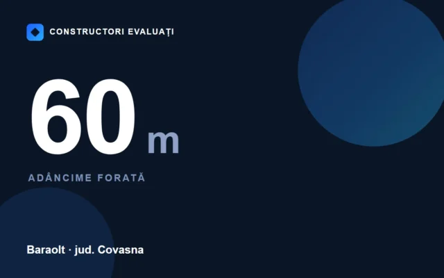 Foraj de 60 m în Baraolt — fișa lucrării Constructori Evaluați